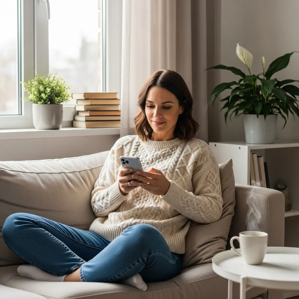 Booking a recurring cleaning on a phone calendar